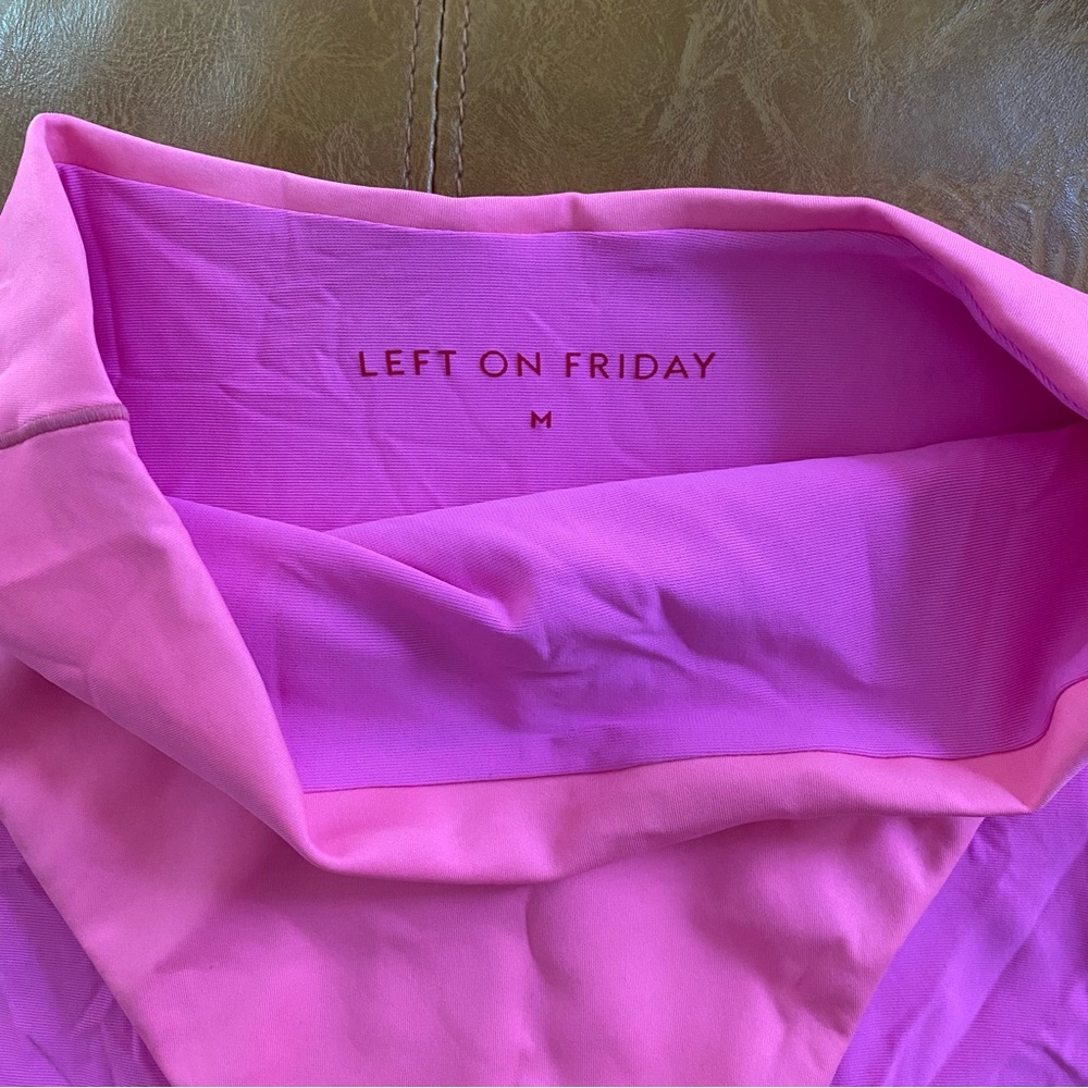 Left On Friday Hi Hi Bikini Bottoms Bright Pink size Medium - Picture 8 of 9